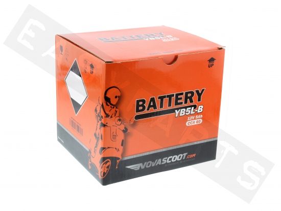 Batterie NOVASCOOT YB5L-B 12V-5Ah (avec entretien, avec acide)